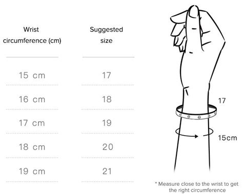 cartier size 17|cartier bracelet size chart pdf.